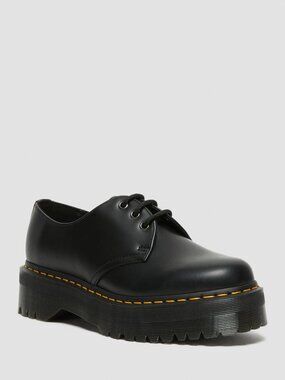 Dr. Martens -   1461 Smooth Leather Platform Shoes in Black - Size 5